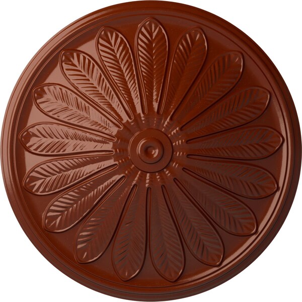 Ekena Millwork Brontes Ceiling Medallion (Fits Canopies up to 3 5/8"), Hand-Painted Firebrick, 25 1/2"OD x 5 1/2"P CM25BRFIF - main